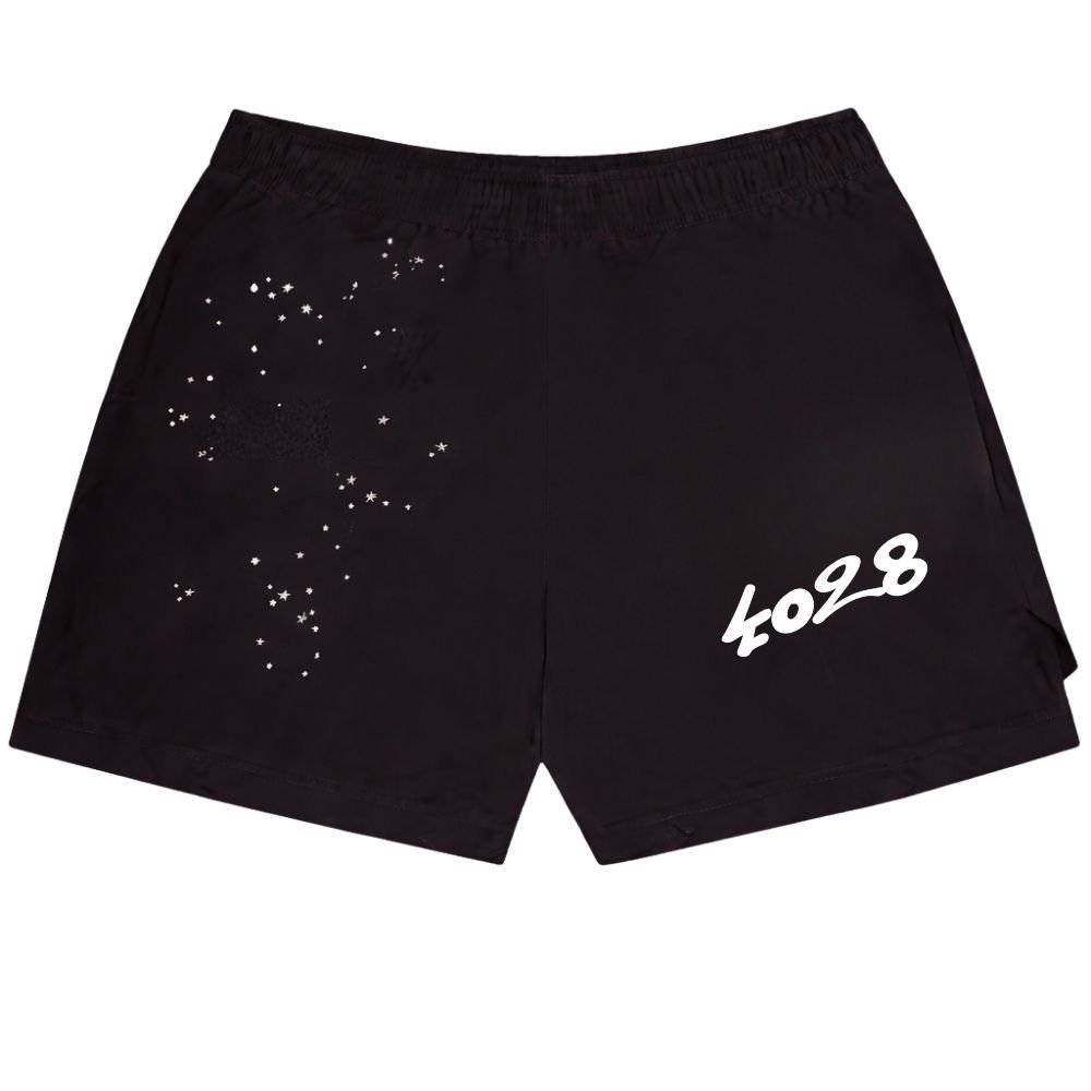 4028 Star Graphic Black Shorts 4028 Star Graphic Black Shorts